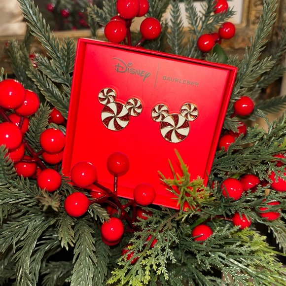 BaubleBar Jewelry - BaubleBar peppermint Mickey Ear earrings